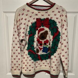 Festive Bear Christmas Sweater vintage